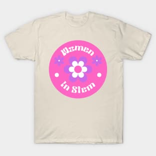 Women in Stem Groovy Pink T-Shirt